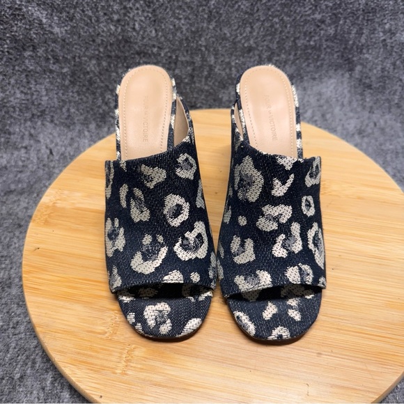 Anthropologie Pour La Victoire Helena Mules 6.5 Brazil Asymmetrical High Heel - Picture 2 of 10